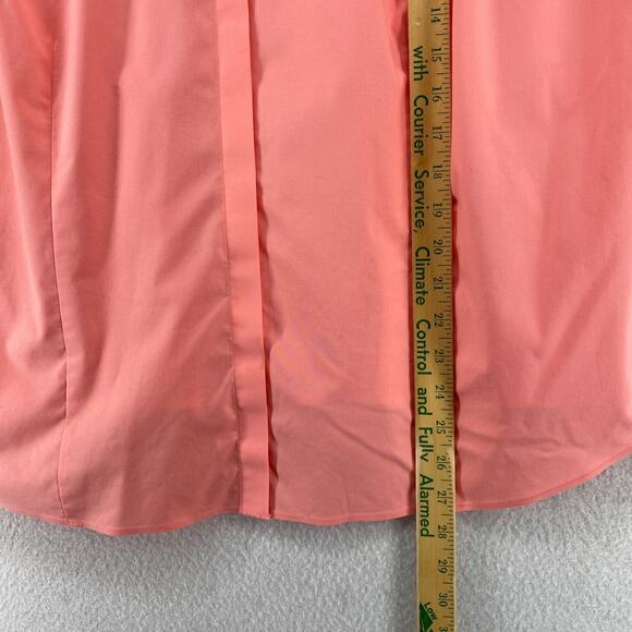 TALBOTS Shirt 22WP Wrinkle Resistant Sleeveless Button Up Stretch Cotton Orange - Picture 9 of 10